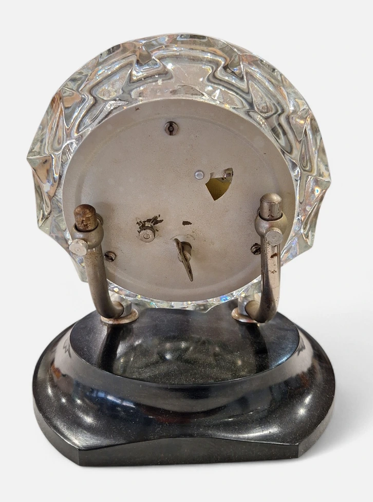 Ceas de birou vintage “Majak” – cristal decorativ - imagine 4