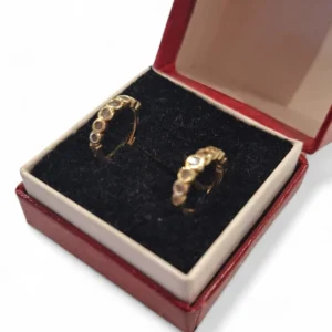 cercei aur 14k hoop design modern