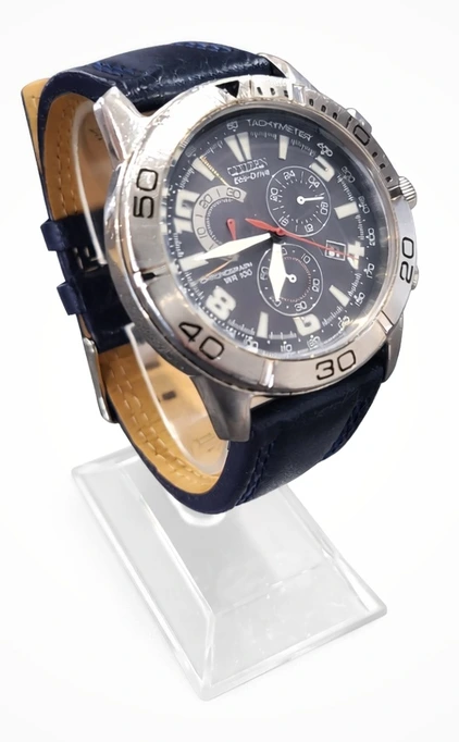 Ceas Citizen Eco Drive cronograf solar WR100 - imagine 2