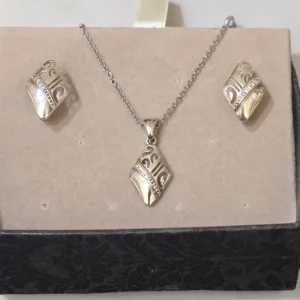 set argint 925 cercei și colier
