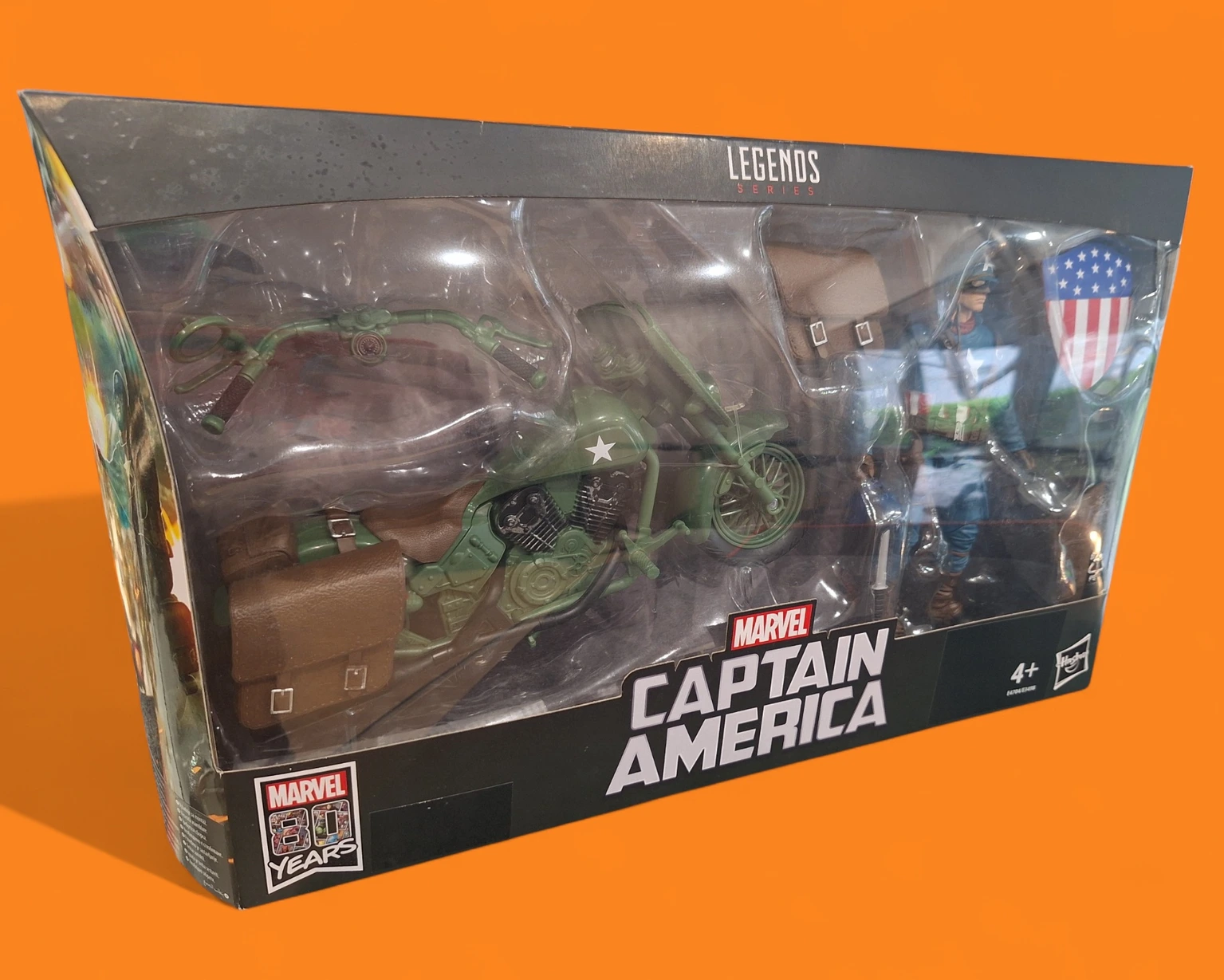Figurina Captain America Marvel Legends cu Motocicleta - imagine 3
