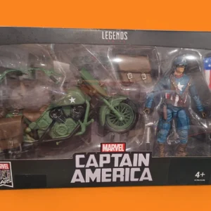 figurina Captain America Marvel Legends cu motocicleta Hasbro