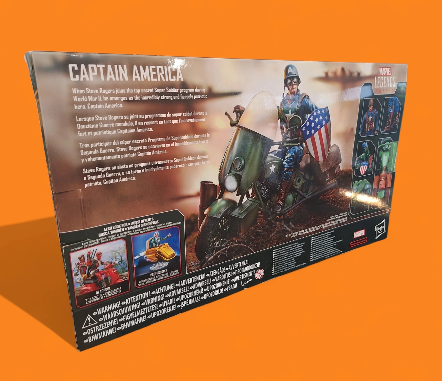 Figurina Captain America Marvel Legends cu Motocicleta - imagine 2