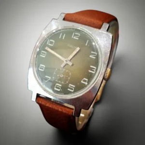 ceas Pobeda mecanic vintage URSS curea piele