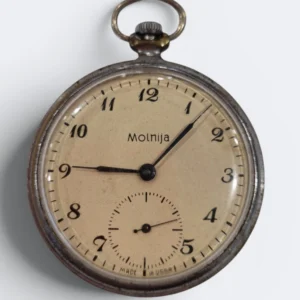 ceas de buzunar Molnija mecanic vintage fabricat în URSS