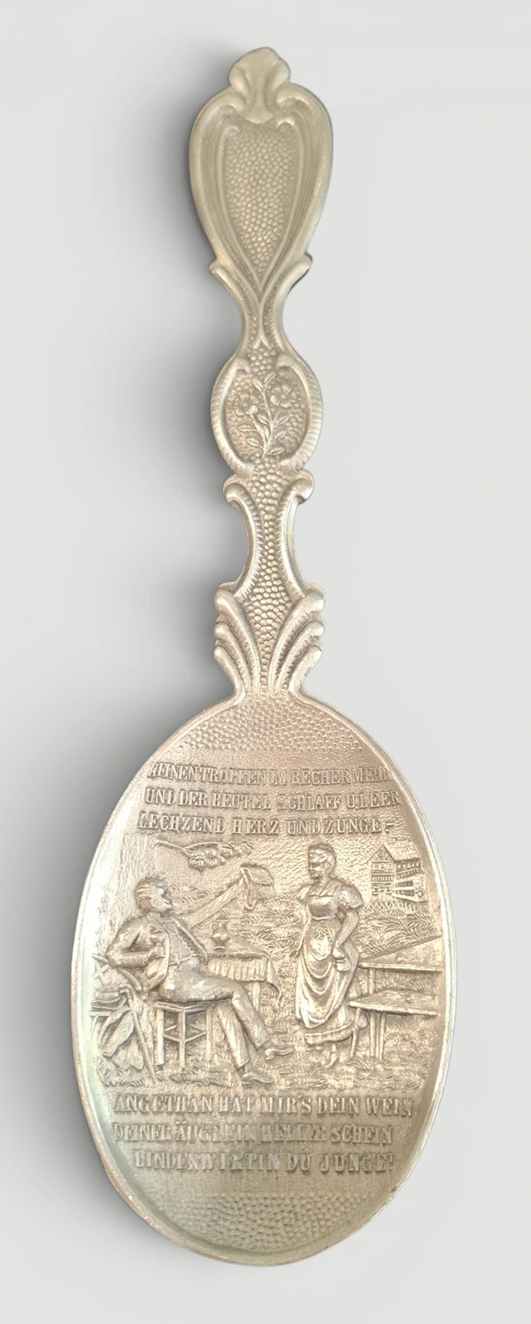 Set 3 Linguri Decorative Vintage din Zinc 999 – Germania / Olanda - imagine 7