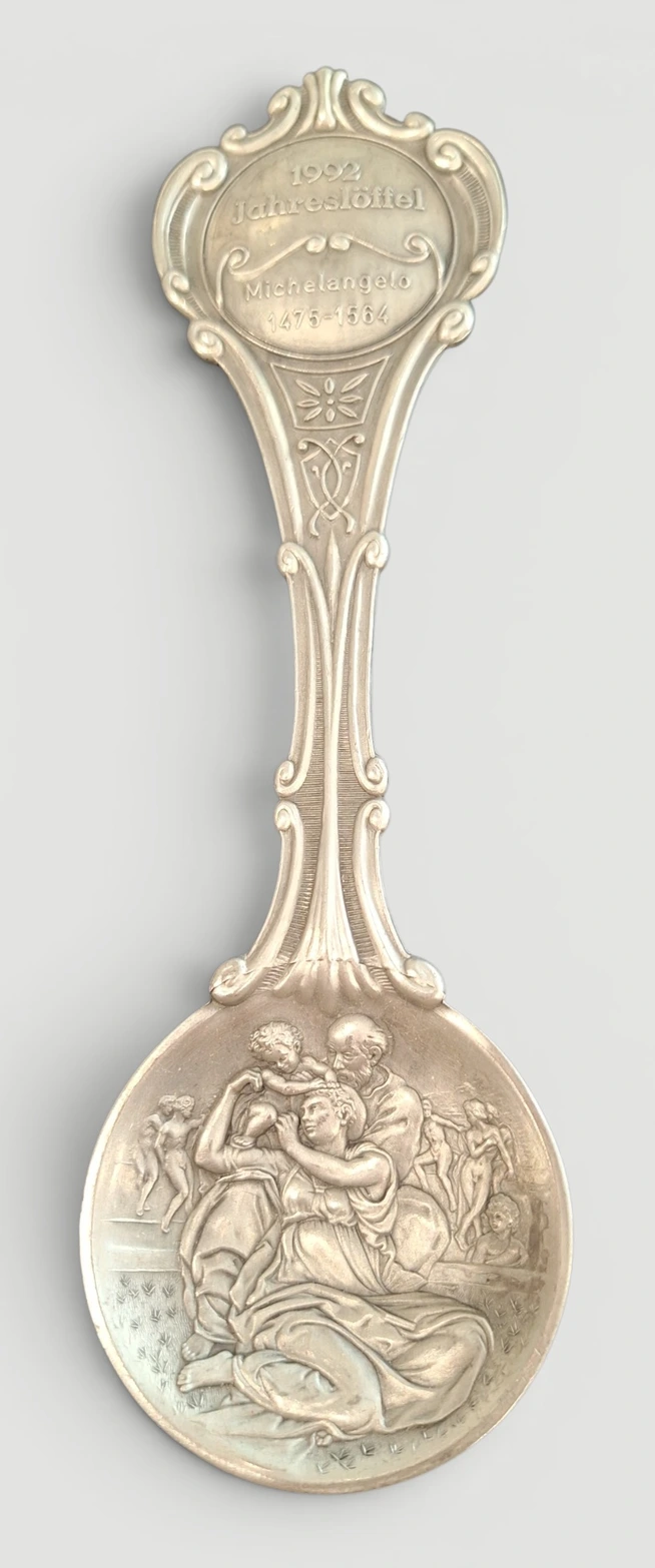 Set 3 Linguri Decorative Vintage din Zinc 999 – Germania / Olanda - imagine 5