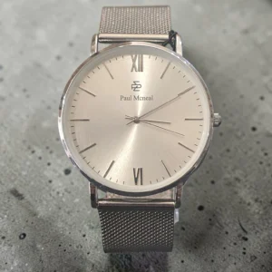 ceas Paul Mcneal silver mesh minimalist elegant