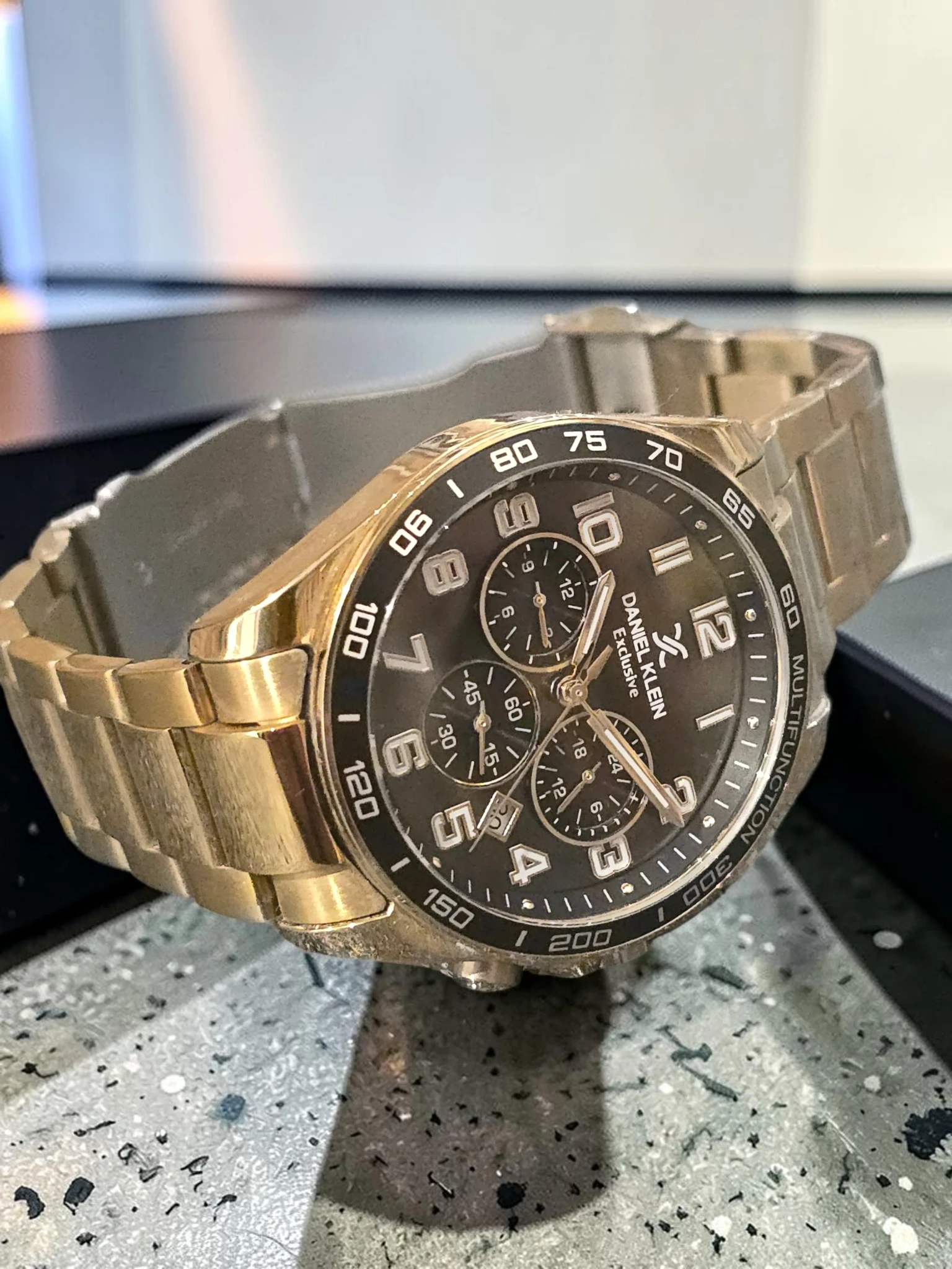 Ceas Daniel Klein Exclusive Multifunction Auriu/Negru - imagine 3