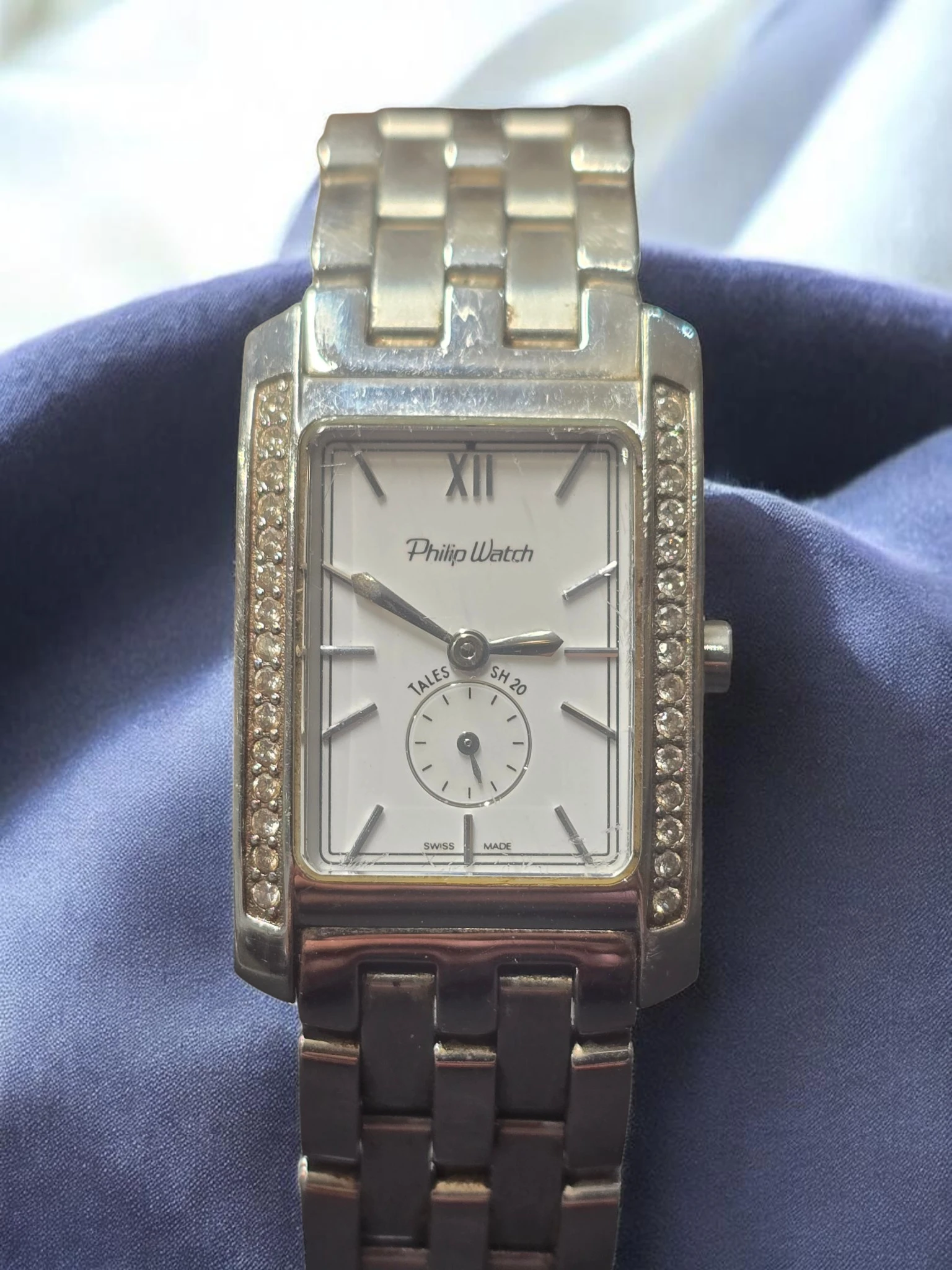 ceas damă Philip Watch Swiss Made cu cristale decorative