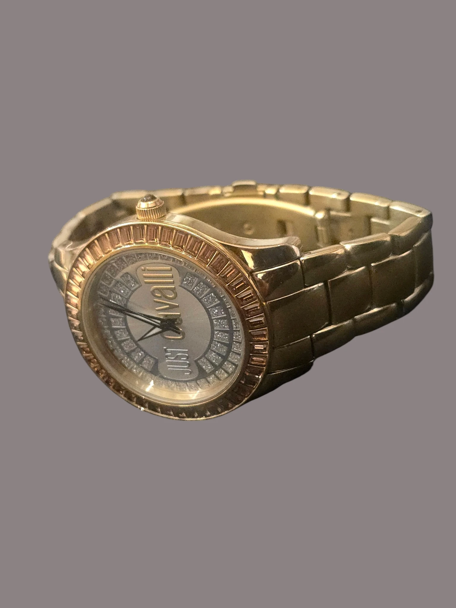 Ceas Just Cavalli Damă Gold Crystal – Fashion Luxury Style - imagine 3