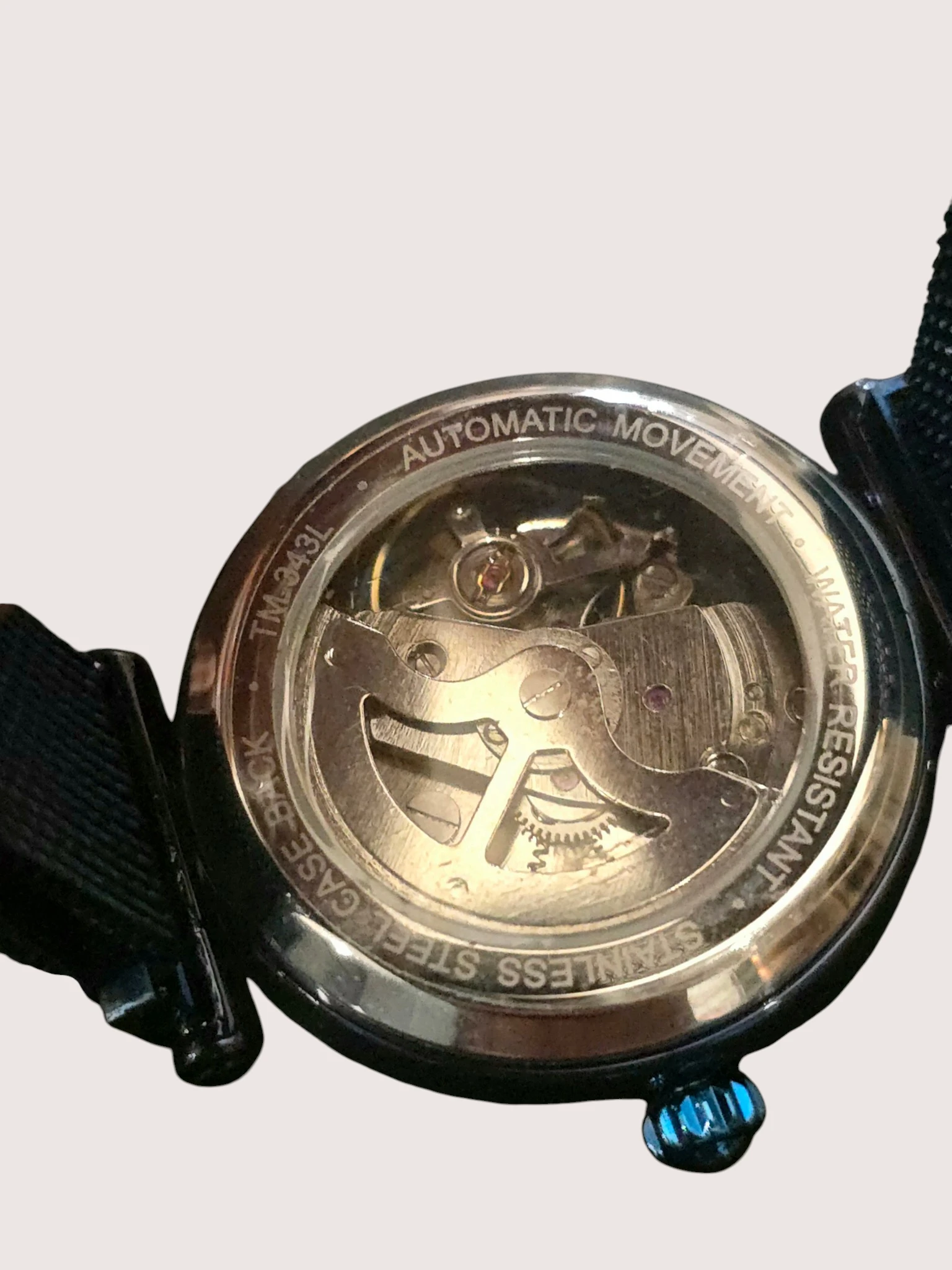 Ceas Automatic Damă Forsining Blue Skeleton Floral Design - imagine 2