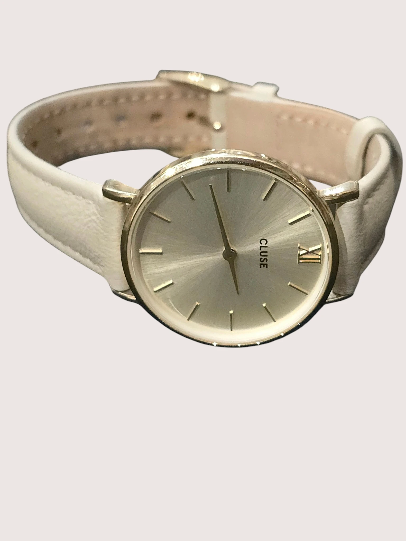 Ceas Damă Cluse 28mm Rose Gold Beige Minimalist - imagine 3