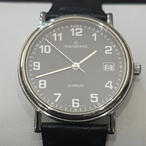 ceas Candino Sapphire Swiss Made cu cadran negru