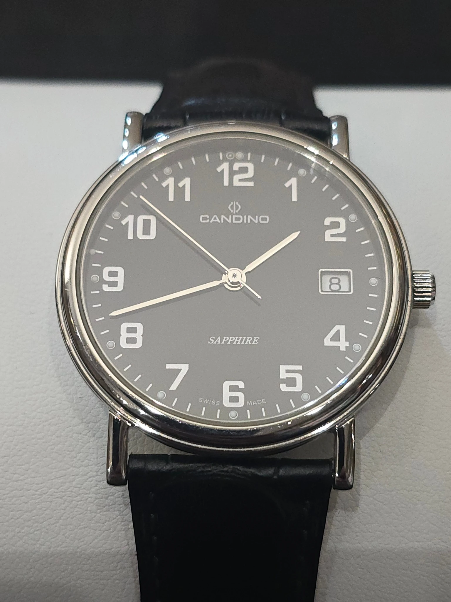 ceas Candino Sapphire Swiss Made cu cadran negru