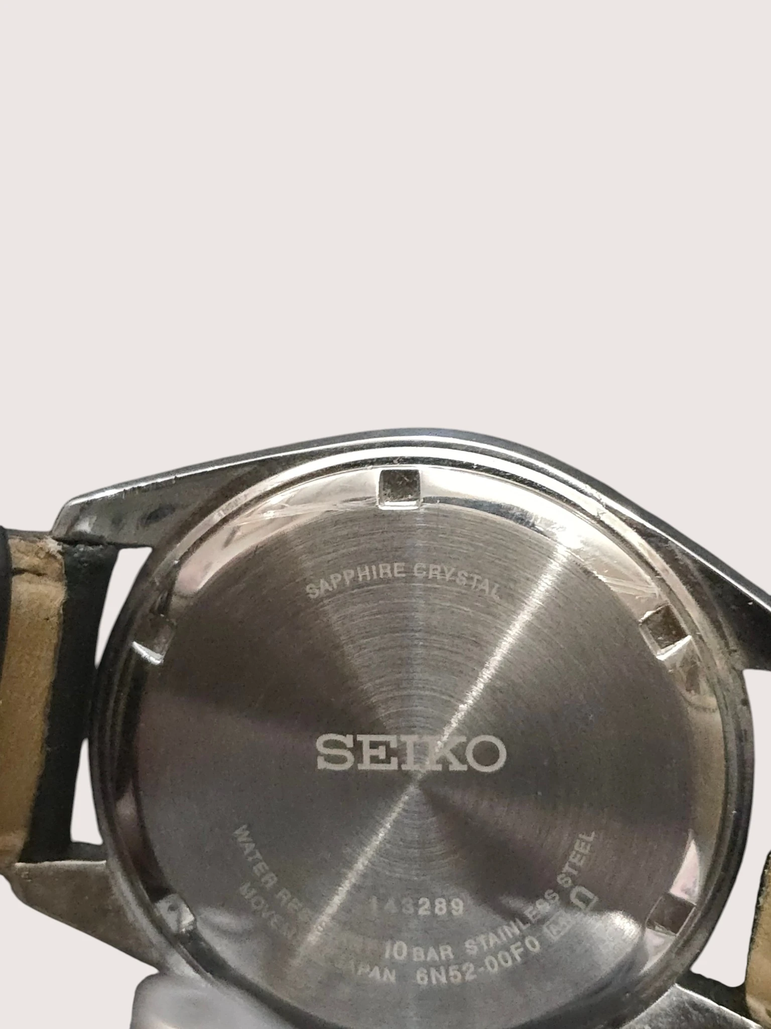 Ceas Seiko Quartz Black Dial Leather Strap cu Cutie - imagine 3