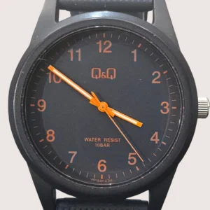 ceas Q&Q black orange sport pentru bărbați