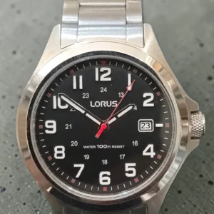 ceas Lorus 100M cadran negru