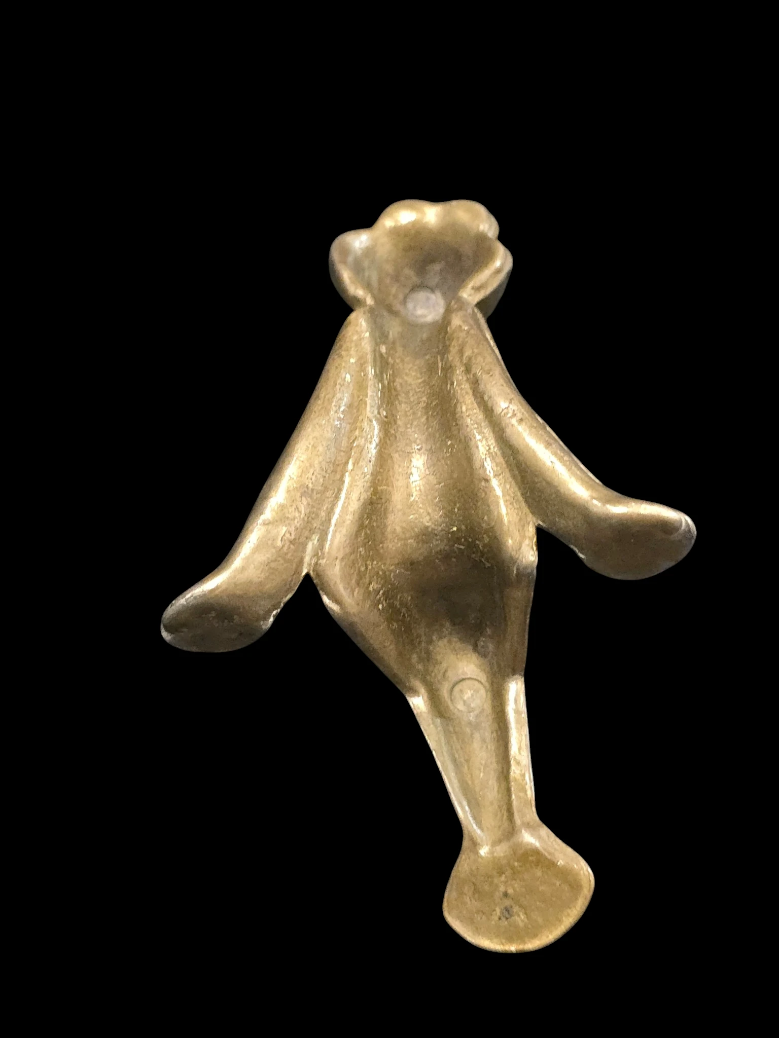 Figurină Broască din Alamă Vintage 15cm - imagine 2