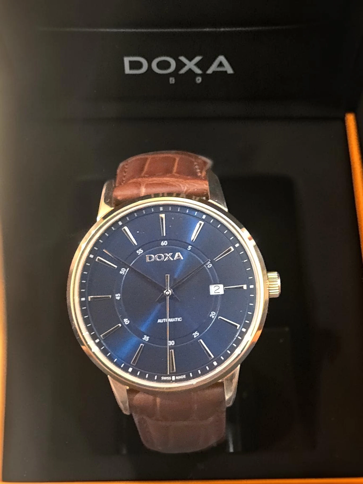 Ceas Doxa Automatic Swiss Made Albastru - imagine 5