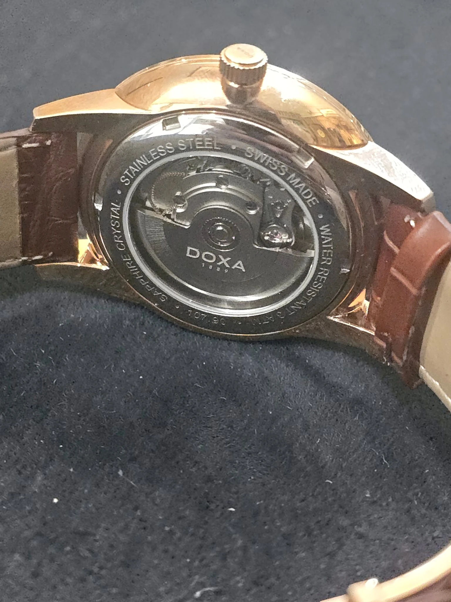 Ceas Doxa Automatic Swiss Made Albastru - imagine 4