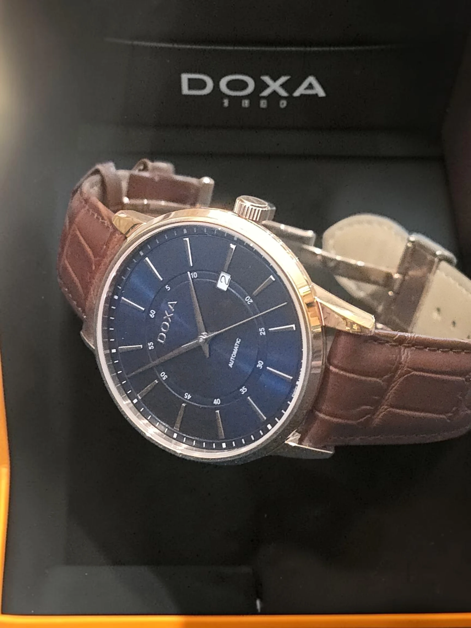 Ceas Doxa Automatic Swiss Made Albastru - imagine 2