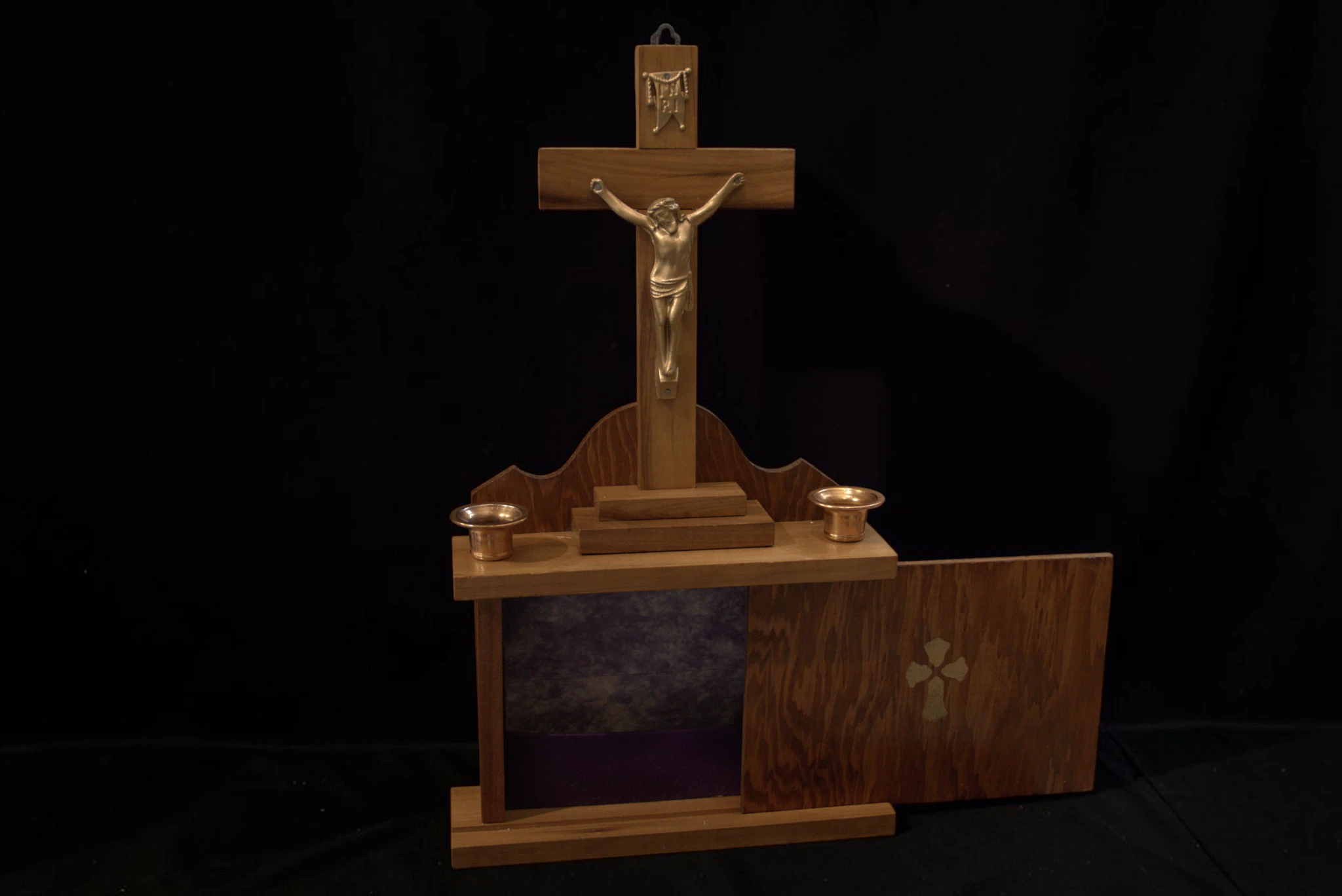 Altar de Rugăciune din Lemn cu Crucifix - imagine 2